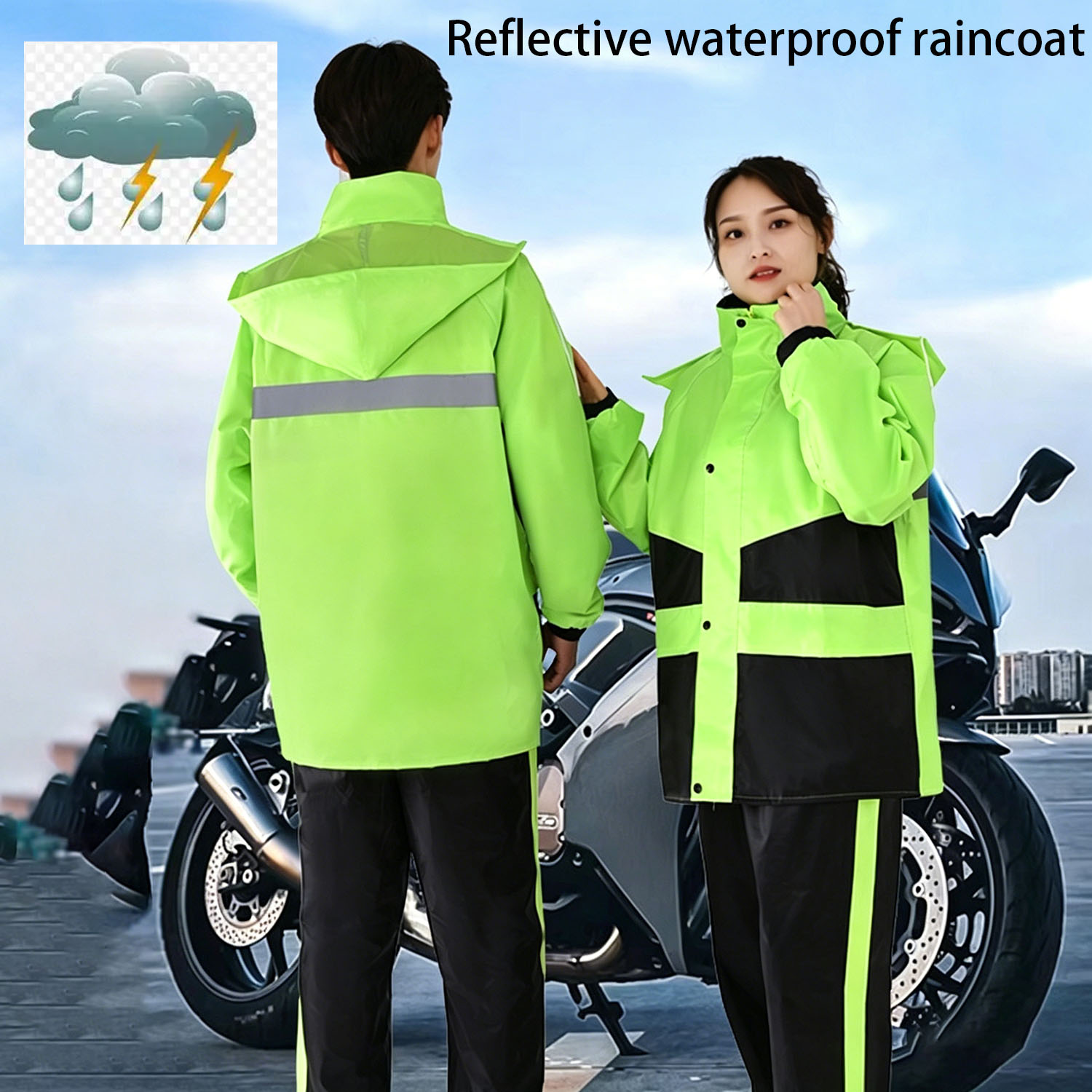 Motorcycle Gear Mens - Kombinezony przeciwdeszczowe motocyklowe męskie damskie wodoodporne