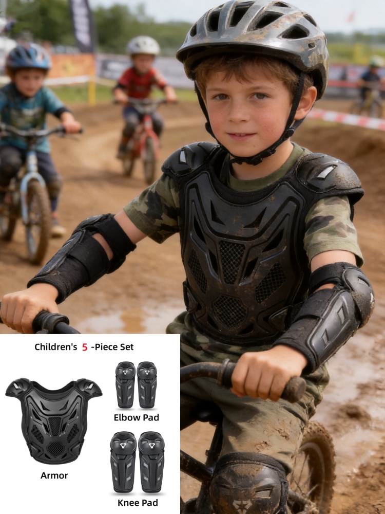 Chest Protector Armor - Dziecięca kamizelka ochronna na motocykl, 5-częściowy