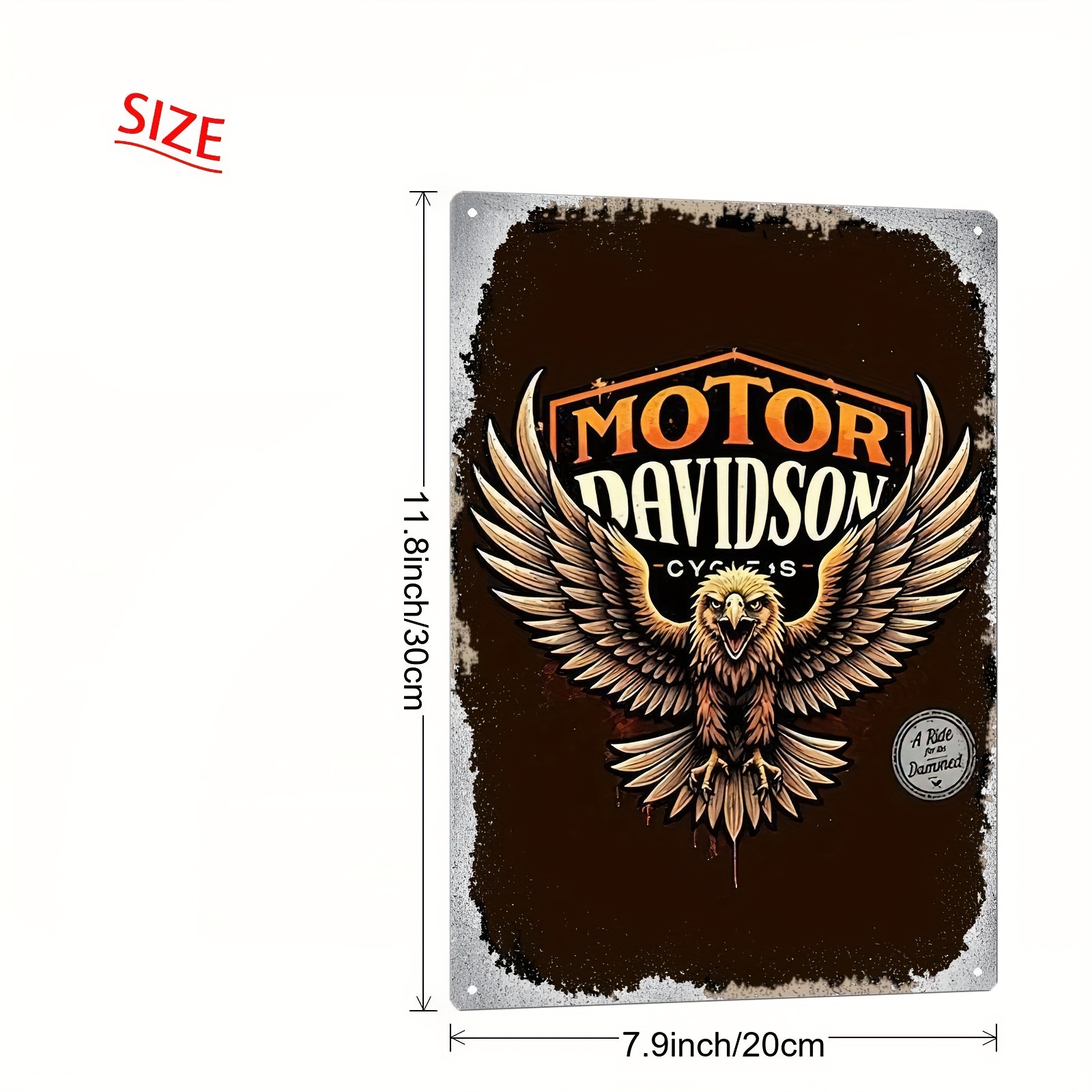 - Staromodna metalowa tabliczk – Motorcycle Gear recenzja i cena
